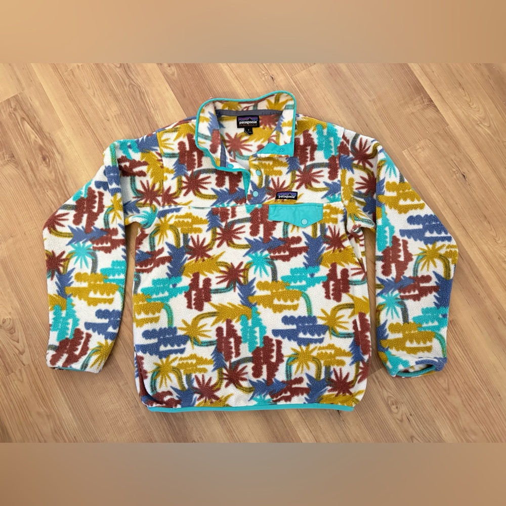Patagonia Lightweight Synchilla Snap T Women’s Small Fresh Teal Tree Connection